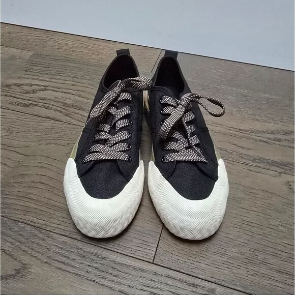 Zara Toecap Contrast Chunky Low Profile Gum Sole Trainers in Black - Picture 5 of 13